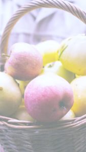 カゴにはいったりんご1