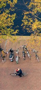 秋の景色と自転車1