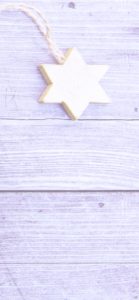 木製の星のツリー飾り1