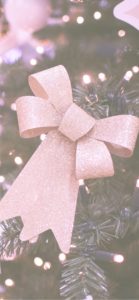 金色のリボンのツリー飾り1