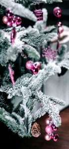 ピンクのツリー飾り1