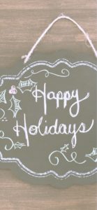 ハッピーホリデーズのメッセージプレート2