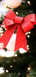 赤いリボンのツリー飾り2