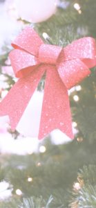 赤いリボンのツリー飾り1