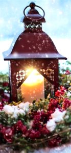 赤いランタンとリース2