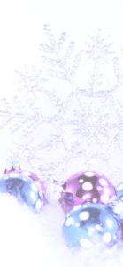 ピンクとブルーのツリー飾り1