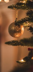 透明のクリスマスツリーの飾り1