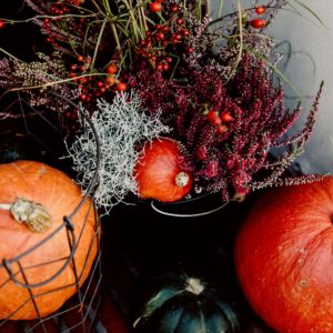 秋の花とかぼちゃ1