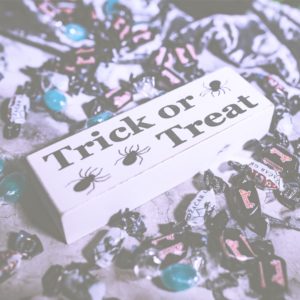 ハロウィンキャンディとメッセージプレート1