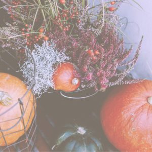 秋の花とかぼちゃ1