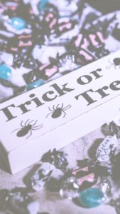 ハロウィンキャンディとメッセージプレート1