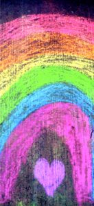 チョークで書いた虹1