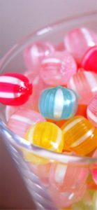 ピンクの飴