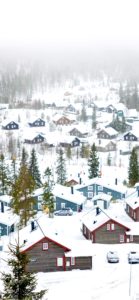 雪が積もった町1