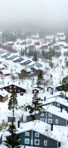 雪が積もった町3