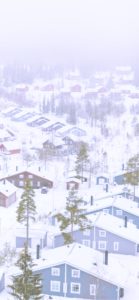 雪が積もった町4