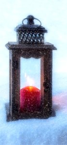 赤いキャンドルののランタン1