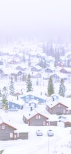 雪が積もった町3