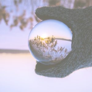 球体の中の冬景色1