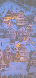 雪の街の夜の景色2