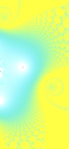 黄色と水色の模様2