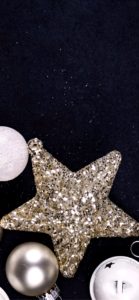 銀色の星のツリー飾り2