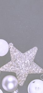 銀色の星のツリー飾り1