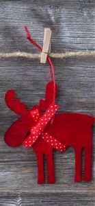 赤いトナカイのツリー飾り2