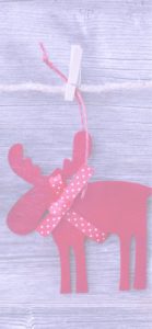 赤いトナカイのツリー飾り1