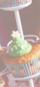 クリスマスツリーのカップケーキ1