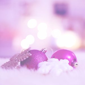 ピンクのツリー飾り1