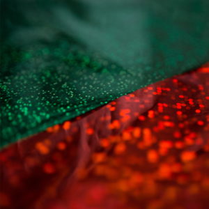 赤と緑のキラキラした生地1