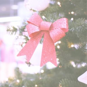 赤いリボンのツリー飾り2