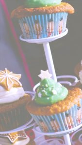 クリスマスツリーのカップケーキ2