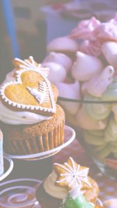 ハート型クッキーのカップケーキ2