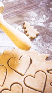 ハートのクッキー作り1