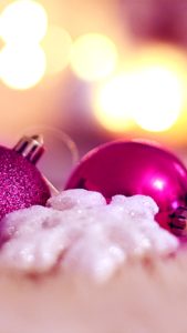 ピンクのツリー飾り1