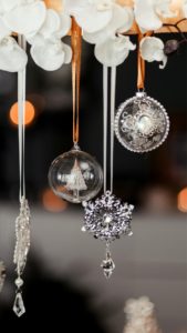 透明のクリスマスの飾り1