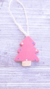 木製のもみの木のツリー飾り3