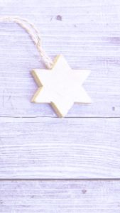 木製の星のツリー飾り1