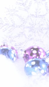 ピンクと青のツリー飾り1