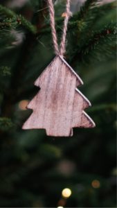 木製のもみの木のツリー飾り2