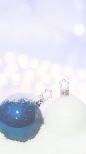 青と白のツリー飾り1