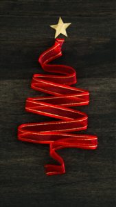 赤いリボンのツリー1