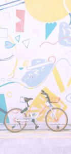 オレンジの自転車1