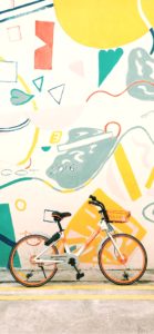 オレンジの自転車2