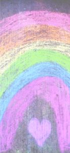 チョークで書いた虹1