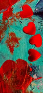 赤いハートとペイント2