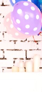 紫色のドットの風船1