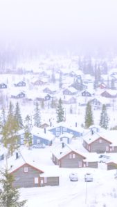 雪が積もった町3